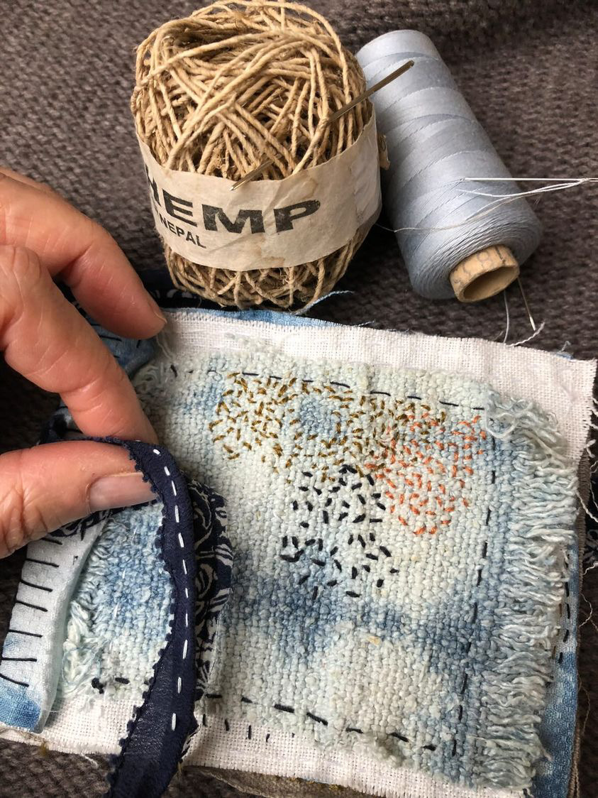 ONLINE ART CLASS, E-Course Make Fabric Meditation Books, Slow Stitching high quality Online Art Class Tutorial with Emma Freeman